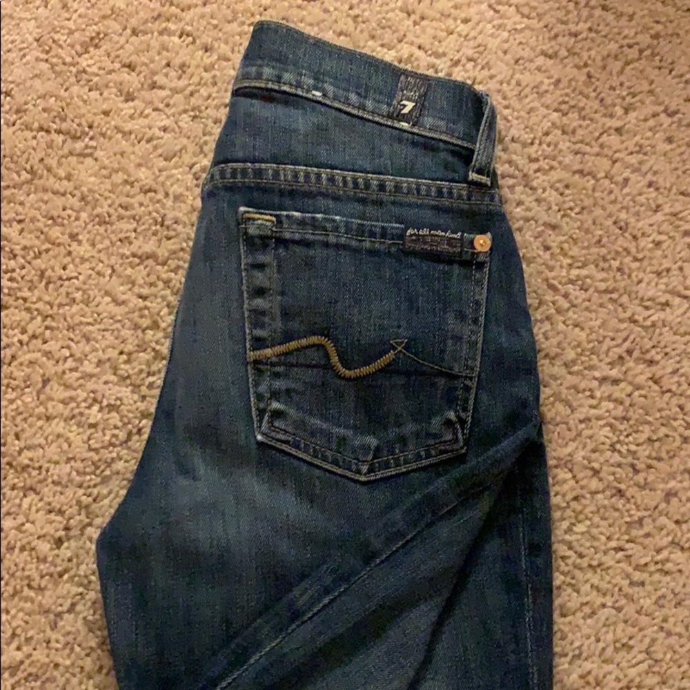 7 For all Mankind denim “The Skinny” jeans size 24